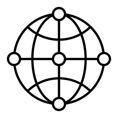 İnternet vektör simgesi. Yazdırma, mobil ve web uygulamaları için kullanılabilir.