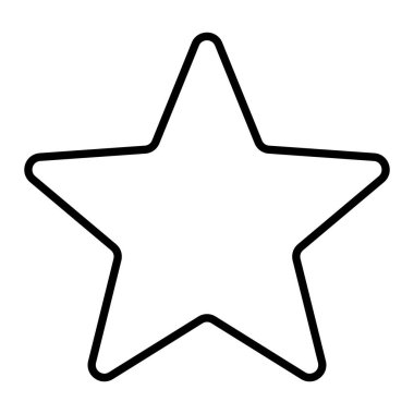 Yıldız vektör simgesi. Yazdırma, mobil ve web uygulamaları için kullanılabilir.