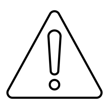 Uyarı vektör simgesi. Yazdırma, mobil ve web uygulamaları için kullanılabilir.