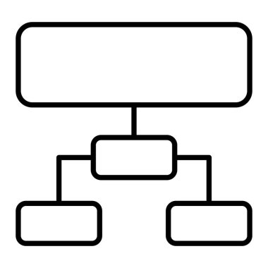 Hiyerarşik yapı vektör simgesi. Yazdırma, mobil ve web uygulamaları için kullanılabilir.