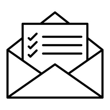 E- posta vektör simgesi. Yazdırma, mobil ve web uygulamaları için kullanılabilir.