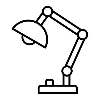 Masa lambası vektör simgesi. Yazdırma, mobil ve web uygulamaları için kullanılabilir.