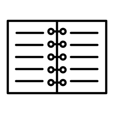 Not defteri vektör simgesi. Yazdırma, mobil ve web uygulamaları için kullanılabilir.