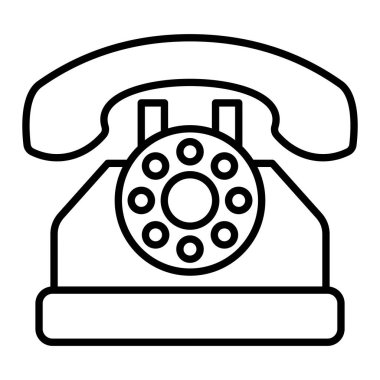 Telefon vektör simgesi. Yazdırma, mobil ve web uygulamaları için kullanılabilir.