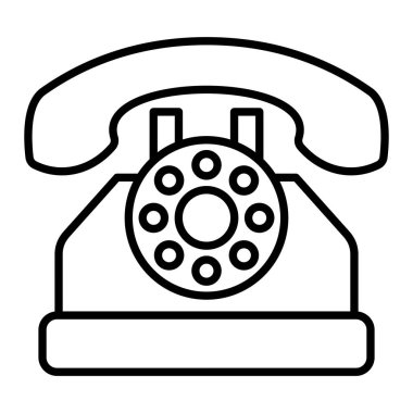 Telephone vector icon. Can be used for printing, mobile and web applications. clipart