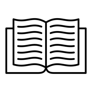 Kitap vektör simgesi. Yazdırma, mobil ve web uygulamaları için kullanılabilir.