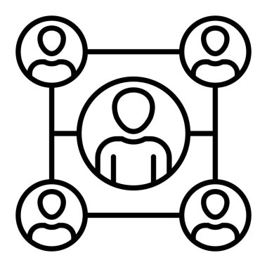 Organizasyon vektör simgesi. Yazdırma, mobil ve web uygulamaları için kullanılabilir.