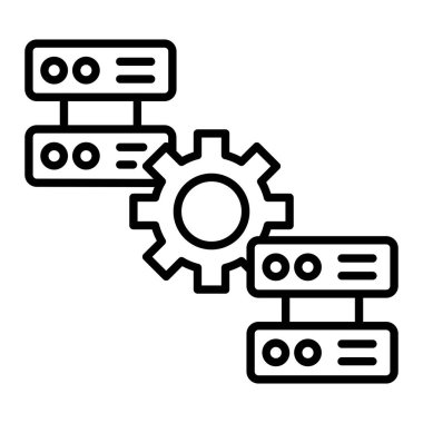 Veritabanı vektör simgesi. Yazdırma, mobil ve web uygulamaları için kullanılabilir.