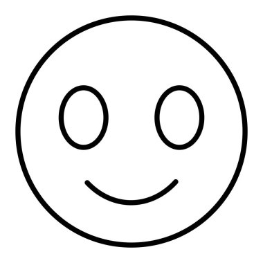 Gülümseyen vektör simgesi. Yazdırma, mobil ve web uygulamaları için kullanılabilir.