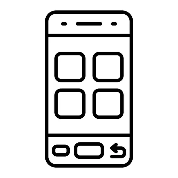 Смартфон Векторна Піктограма Може Використовуватися Друку Мобільних Веб Додатків — стоковий вектор
