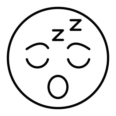 Uyuyan vektör simgesi. Yazdırma, mobil ve web uygulamaları için kullanılabilir.