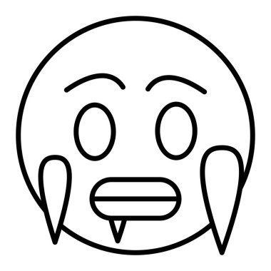 Soğuk vektör simgesi. Yazdırma, mobil ve web uygulamaları için kullanılabilir.