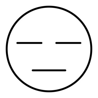 İfadesiz vektör simgesi. Yazdırma, mobil ve web uygulamaları için kullanılabilir.