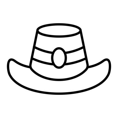 Autumn Hat vektör simgesi. Yazdırma, mobil ve web uygulamaları için kullanılabilir.