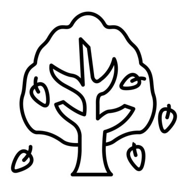 Autumn Tree vektör simgesi. Yazdırma, mobil ve web uygulamaları için kullanılabilir.