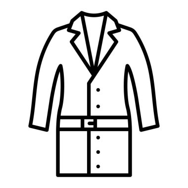 Uzun Ceket vektör simgesi. Yazdırma, mobil ve web uygulamaları için kullanılabilir.