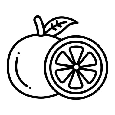 Turuncu vektör simgesi. Yazdırma, mobil ve web uygulamaları için kullanılabilir.