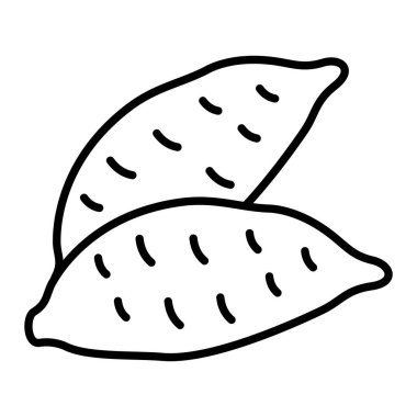 Tatlı Patates vektör ikonu. Yazdırma, mobil ve web uygulamaları için kullanılabilir.