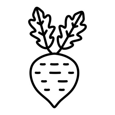 Şalgam vektör simgesi. Yazdırma, mobil ve web uygulamaları için kullanılabilir.