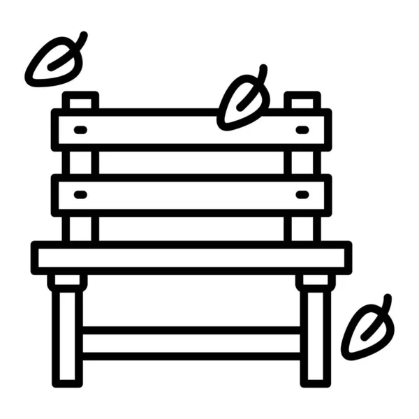Autumn Bench Vektor Symbol Einsetzbar Für Druck Mobile Anwendungen Und — Stockvektor