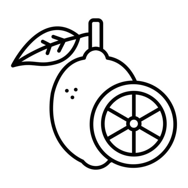 Ikon Vektor Lemon Dapat Digunakan Untuk Mencetak Mobile Dan Aplikasi - Stok Vektor