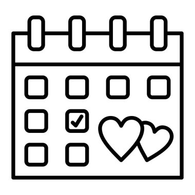 Düğün Günü vektör ikonu. Yazdırma, mobil ve web uygulamaları için kullanılabilir.