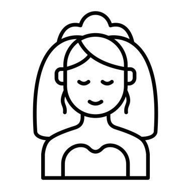 Gelin vektör simgesi. Yazdırma, mobil ve web uygulamaları için kullanılabilir.