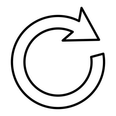 Vektör simgesini tekrarla. Yazdırma, mobil ve web uygulamaları için kullanılabilir.