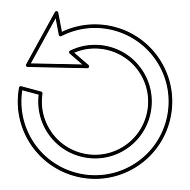 Vektör simgesini geri al. Yazdırma, mobil ve web uygulamaları için kullanılabilir.