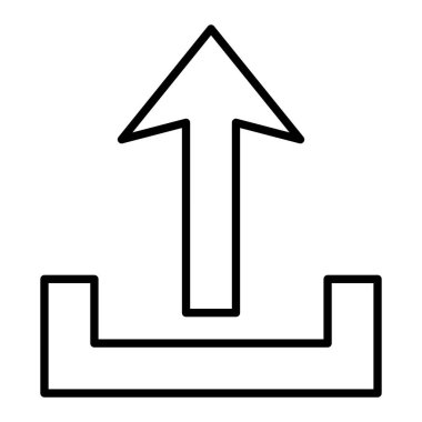Vektör simgesini yükle. Yazdırma, mobil ve web uygulamaları için kullanılabilir.