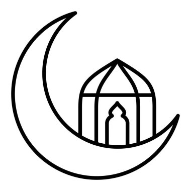 Ay vektör simgesi. Yazdırma, mobil ve web uygulamaları için kullanılabilir.