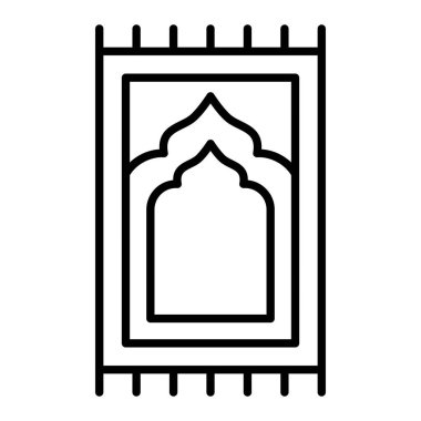 Sajadah vektör simgesi. Yazdırma, mobil ve web uygulamaları için kullanılabilir.