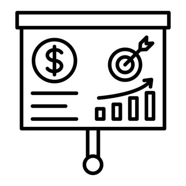 Pazarlama Stratejisi vektör simgesi. Yazdırma, mobil ve web uygulamaları için kullanılabilir.