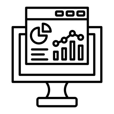 Analitik vektör simgesi. Yazdırma, mobil ve web uygulamaları için kullanılabilir.