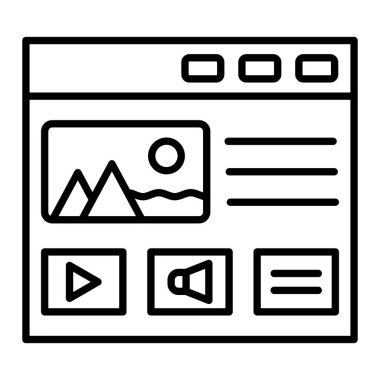 Web tasarım vektör simgesi. Yazdırma, mobil ve web uygulamaları için kullanılabilir.