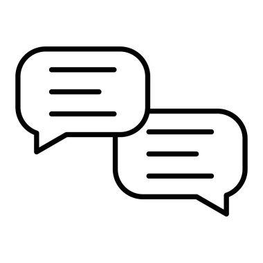 Sohbet vektörü simgesi. Yazdırma, mobil ve web uygulamaları için kullanılabilir.