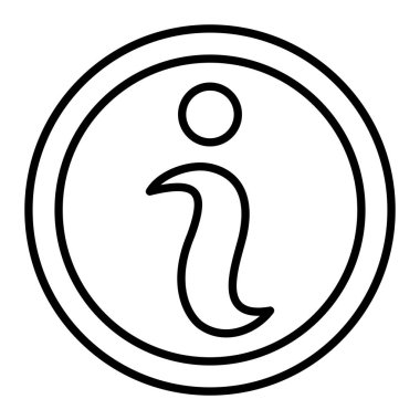 Bilgi çemberi vektör simgesi. Yazdırma, mobil ve web uygulamaları için kullanılabilir.