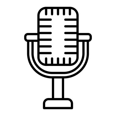 Mikrofon vektör simgesi. Yazdırma, mobil ve web uygulamaları için kullanılabilir.
