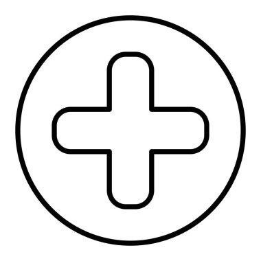 Artı vektör simgesi. Yazdırma, mobil ve web uygulamaları için kullanılabilir.