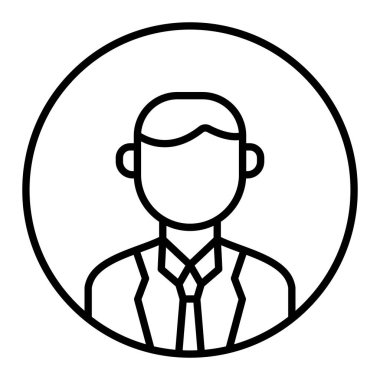 Profil vektör simgesi. Yazdırma, mobil ve web uygulamaları için kullanılabilir.