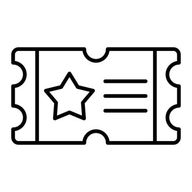 Bilet vektör simgesi. Yazdırma, mobil ve web uygulamaları için kullanılabilir.