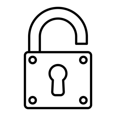 Vektör simgesini aç. Yazdırma, mobil ve web uygulamaları için kullanılabilir.