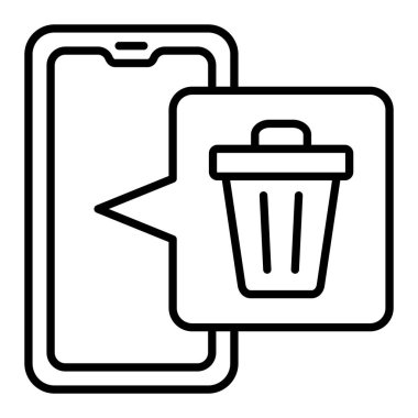 Çöp vektörü simgesi. Yazdırma, mobil ve web uygulamaları için kullanılabilir.