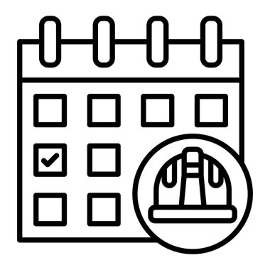 İşçi Bayramı vektör simgesi. Yazdırma, mobil ve web uygulamaları için kullanılabilir.