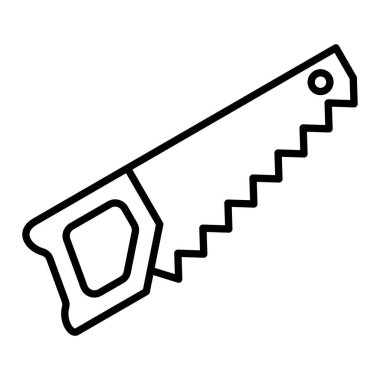 El testeresi vektör simgesi. Yazdırma, mobil ve web uygulamaları için kullanılabilir.