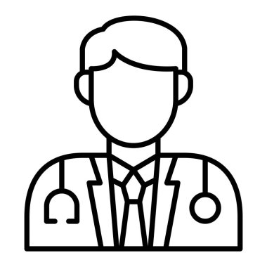 Doktor vektör simgesi. Yazdırma, mobil ve web uygulamaları için kullanılabilir.