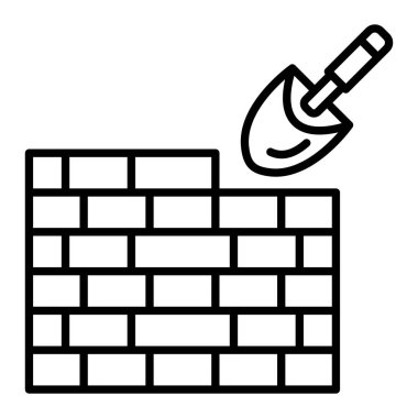 Brickwall vektör simgesi. Yazdırma, mobil ve web uygulamaları için kullanılabilir.