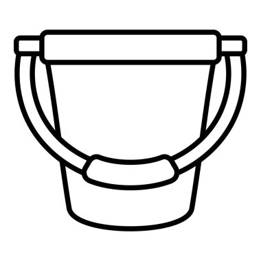 Kum kovası vektör simgesi. Yazdırma, mobil ve web uygulamaları için kullanılabilir.