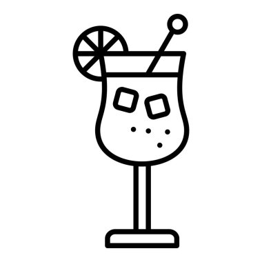 Kokteyl vektör simgesi. Yazdırma, mobil ve web uygulamaları için kullanılabilir.