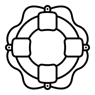 Lifesaver vektör simgesi. Yazdırma, mobil ve web uygulamaları için kullanılabilir.